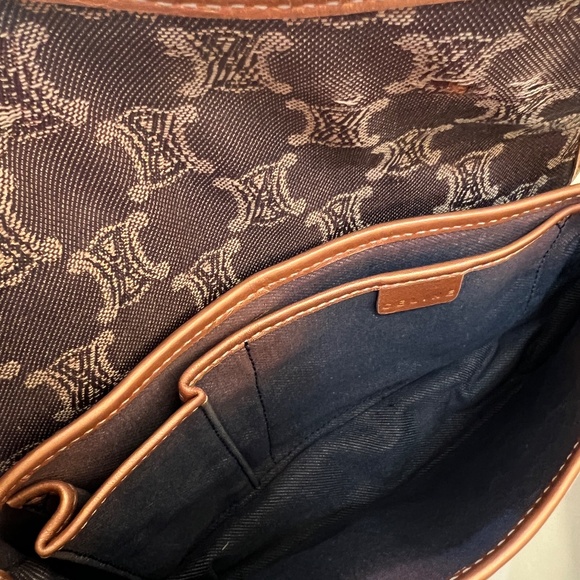 Authentic Celine Ava Macadam Denim Pochette Baguette bag - Picture 12 of 14